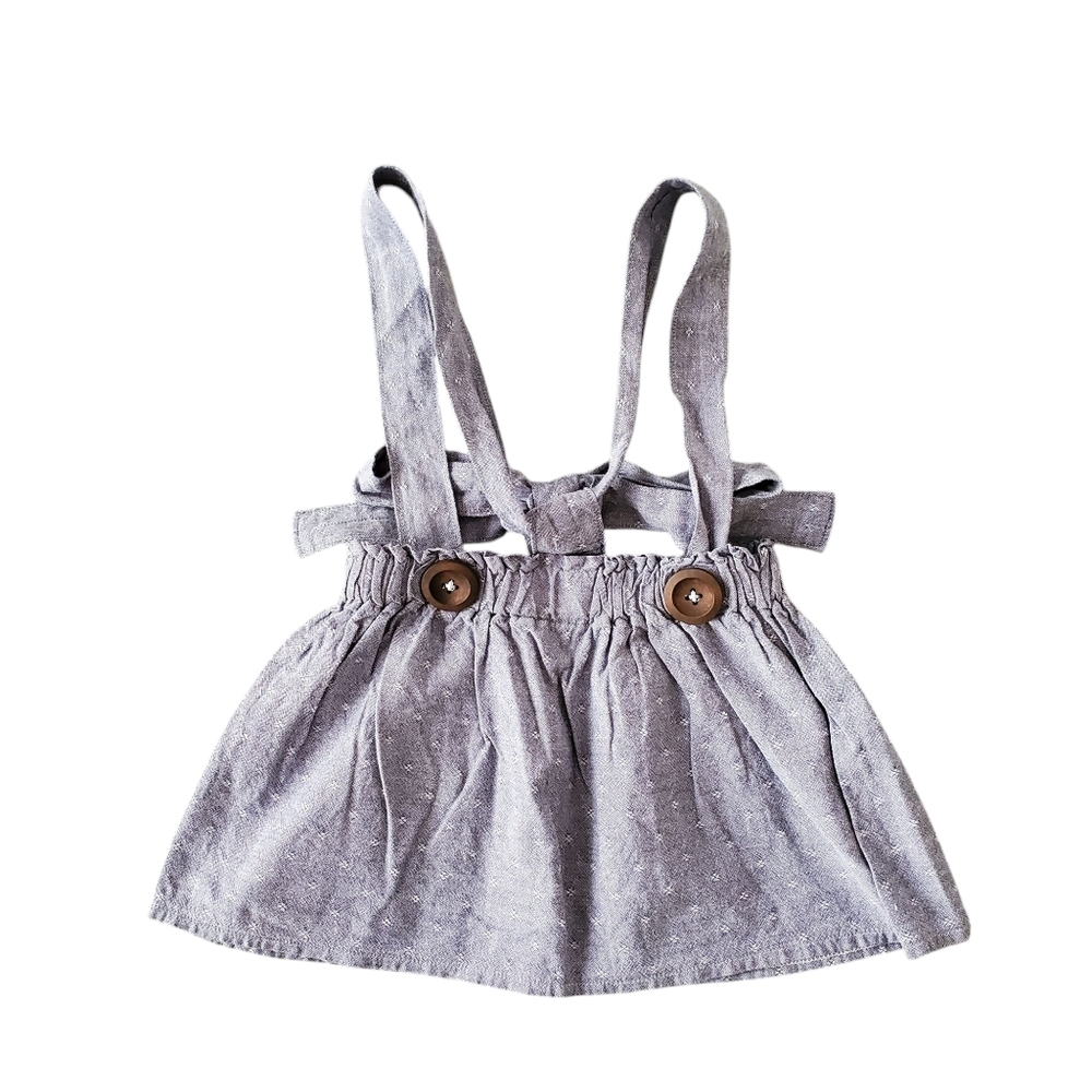 Lovey Lake Chambray Jumper Skirt